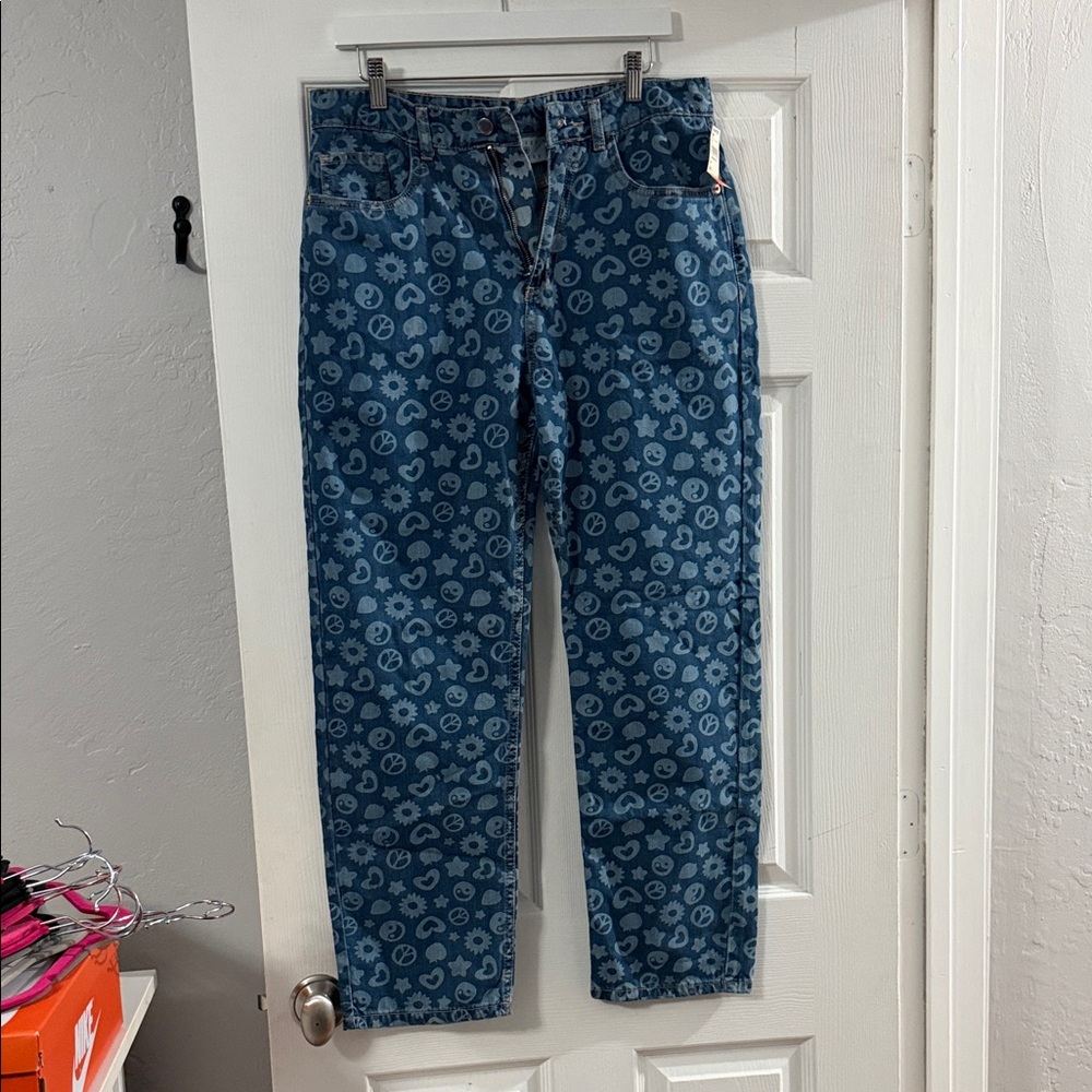 Daisy Street Denim with Blue Floral Design